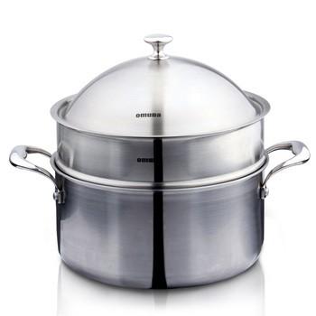 欧美达厨房用具锅具复合三层不锈钢蒸锅 不粘 汤锅22cm汤锅产品图片2